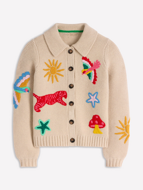 Embroidered Knitted Cardigan