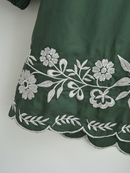 Embroidered Casual Long-Sleeved Dress