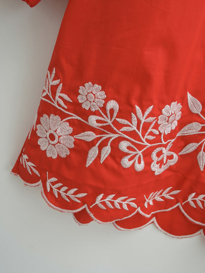 Embroidered Casual Long-Sleeved Dress