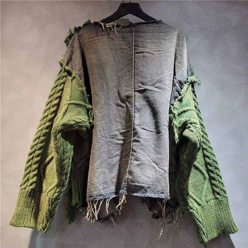 Vintage Washed Denim Sweater