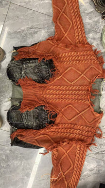 Vintage Washed Denim Sweater