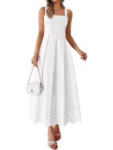 Hollow-out Square Neck Slip Dress