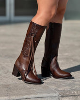 Fringed Leather Boots