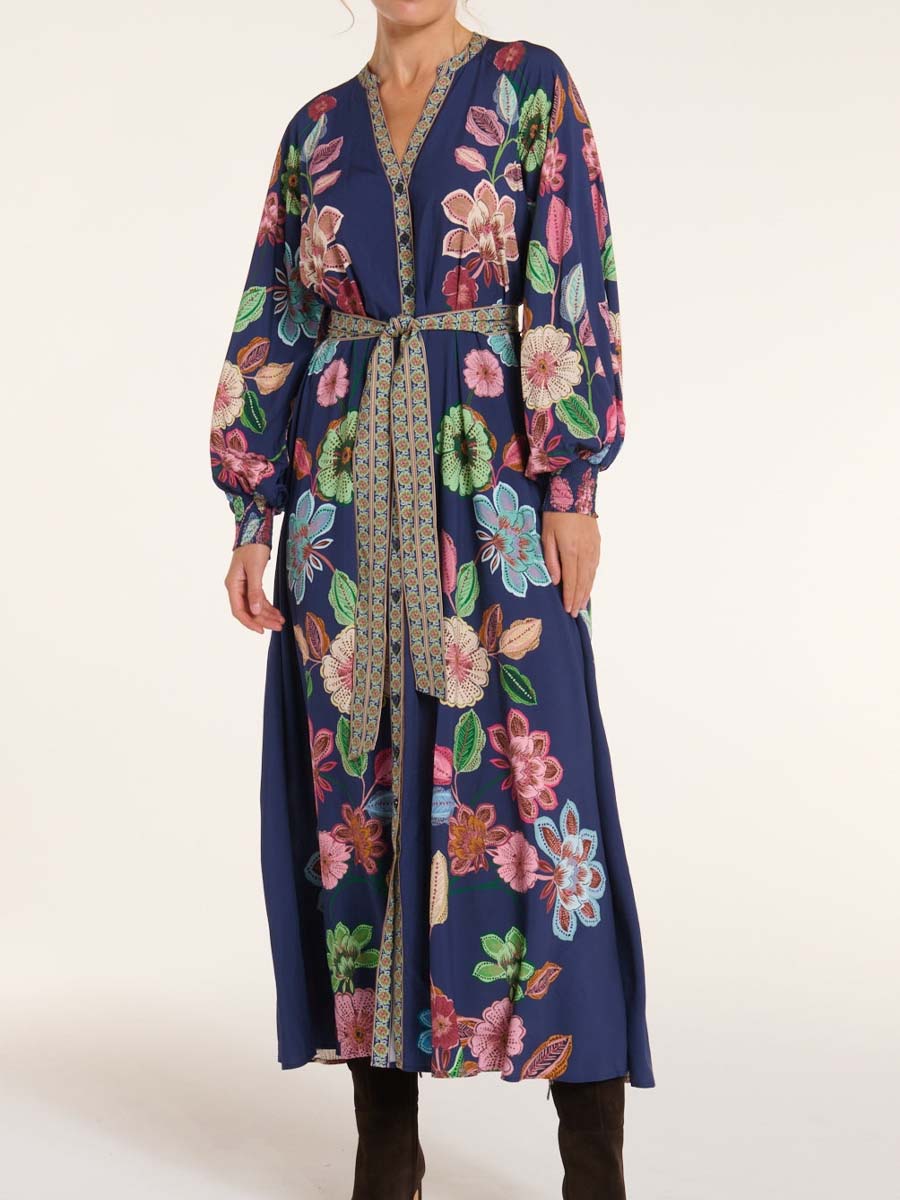 Johanna Belted Tie Maxi Dress