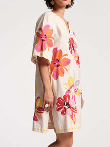Charming Caftan Mini Floral Dress