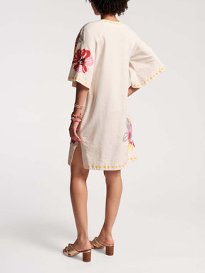 Charming Caftan Mini Floral Dress