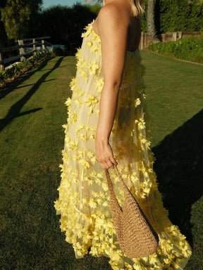 Strapless Sheer Midi Dress