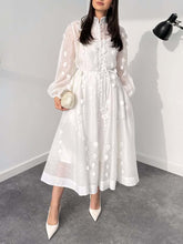 Floral Applique Midi Dress
