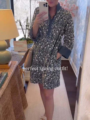 A-line Shift Silhouette Mini Dress