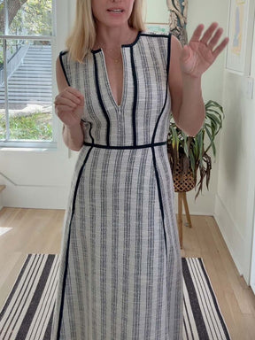 Textured Stripe Maxi Dress
