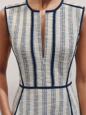 Textured Stripe Maxi Dress