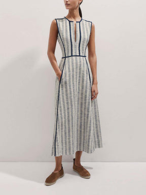 Textured Stripe Maxi Dress