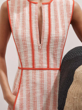 Textured Stripe Maxi Dress