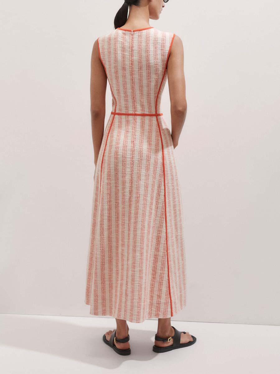 Textured Stripe Maxi Dress