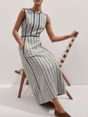 Textured Stripe Maxi Dress
