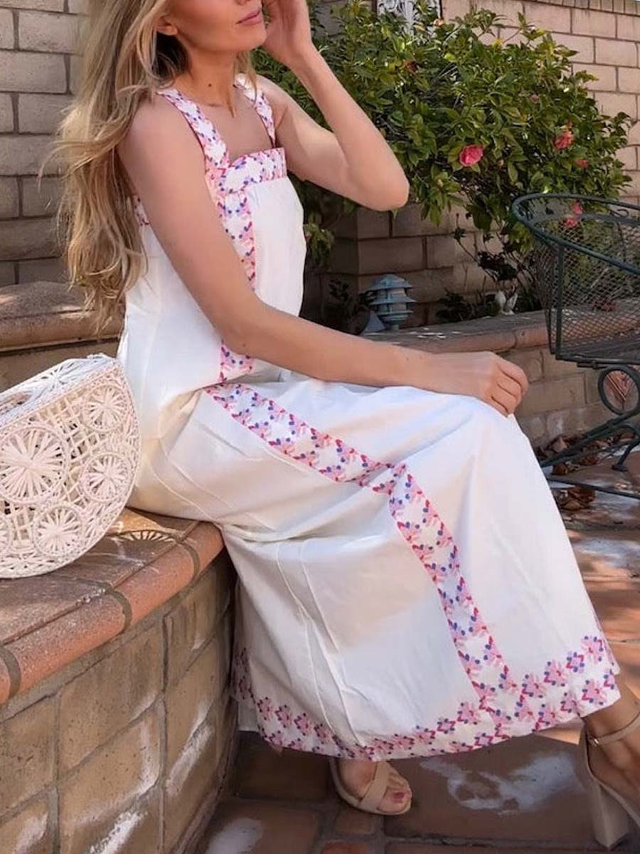 Graceful Garlands Trim Dress