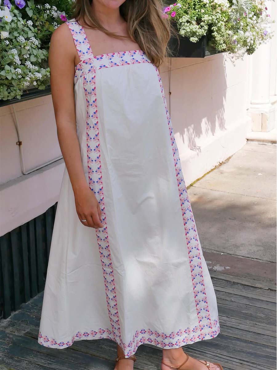 Graceful Garlands Trim Dress