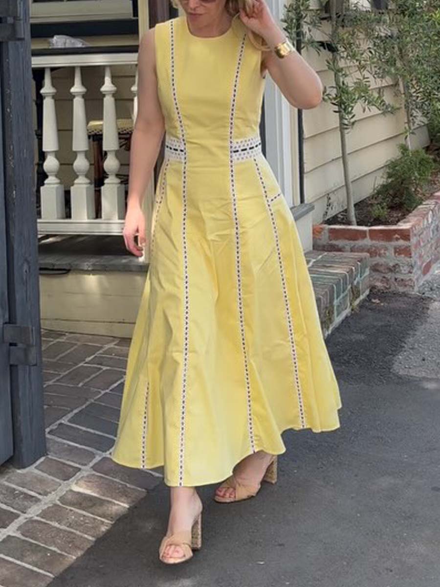 Crew Neck Midi Dress