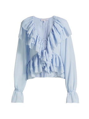 Ruffled Hem Blouse
