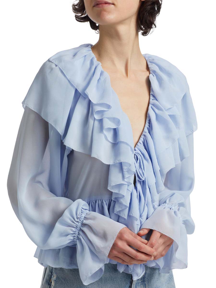 Ruffled Hem Blouse