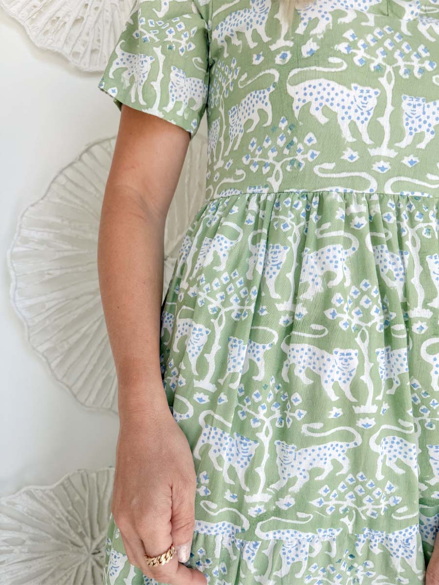 The Oliver Block Print Maxi Dress