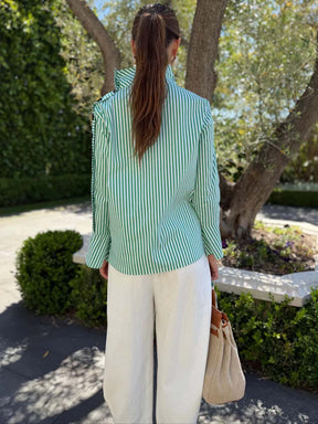 Striped Button Blouse
