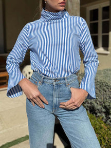 Striped Button Blouse