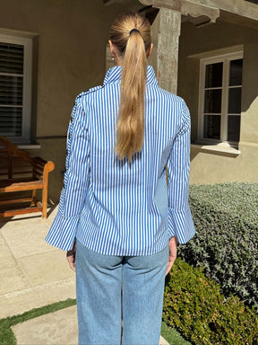 Striped Button Blouse