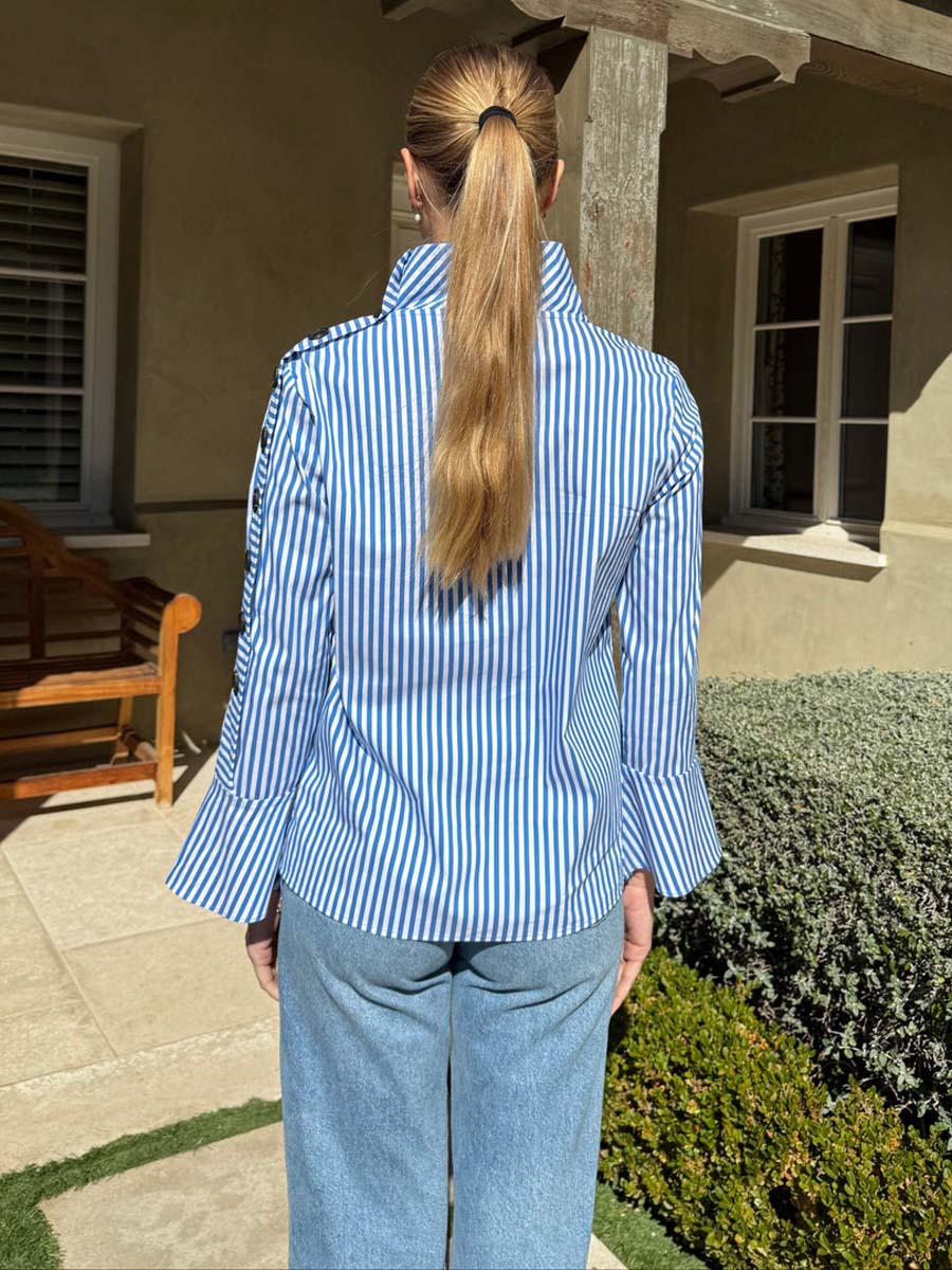 Striped Button Blouse