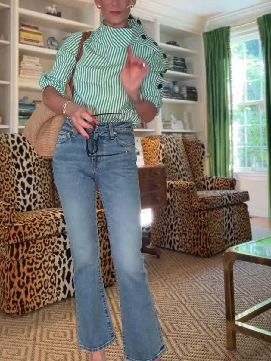 Striped Button Blouse