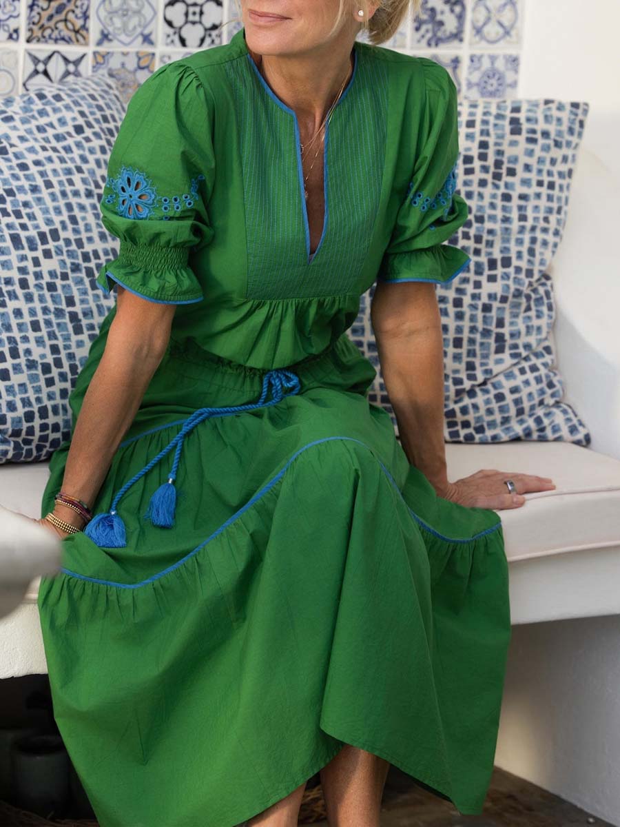 Green Poplin Dress