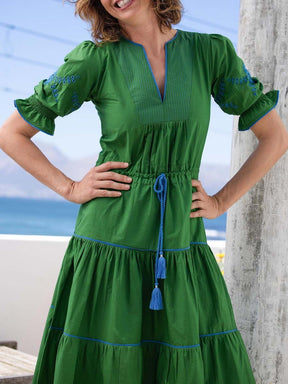 Green Poplin Dress