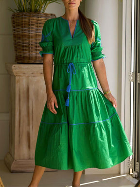 Green Poplin Dress