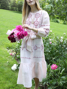 Linen Embroidery Dress