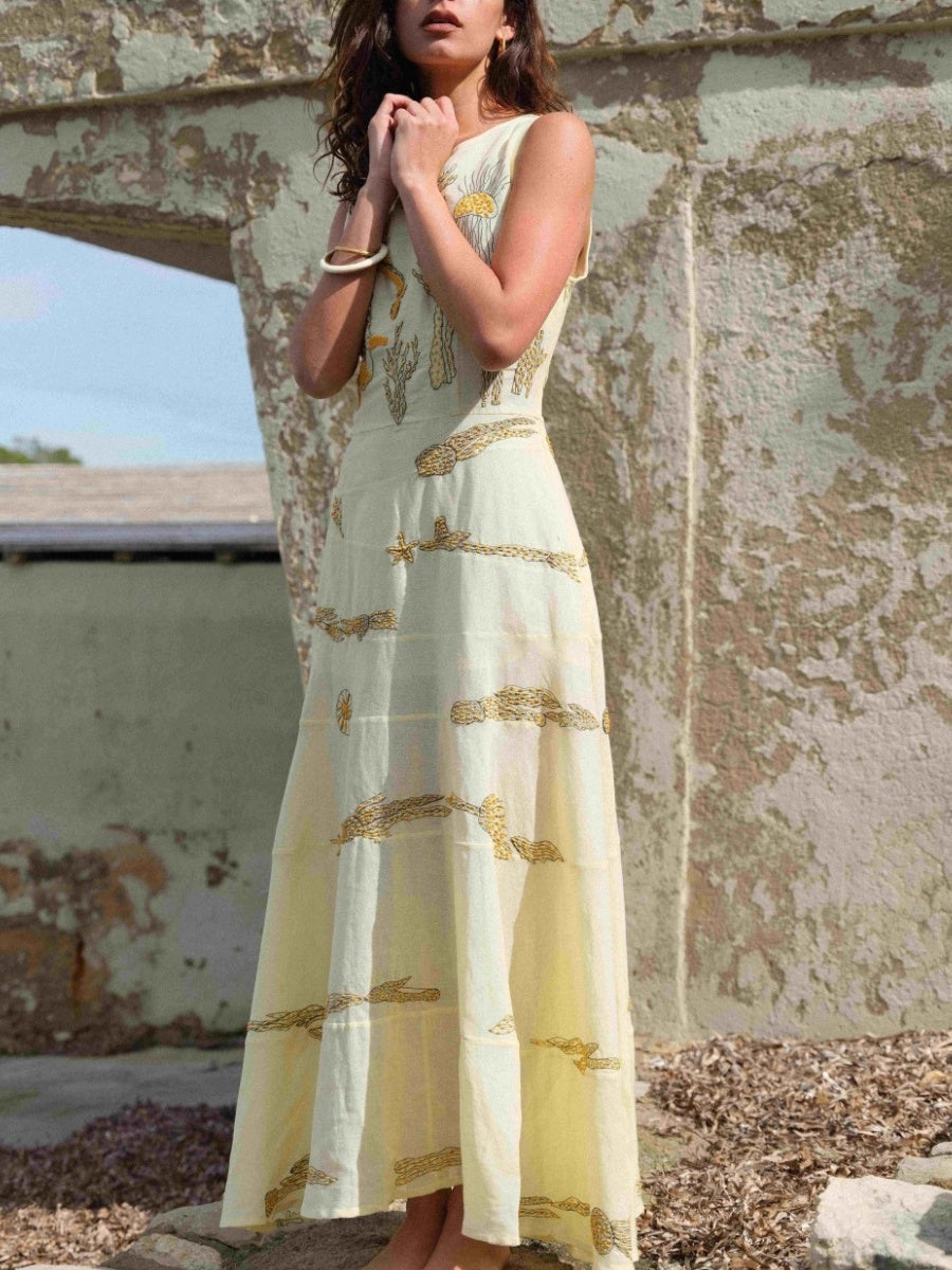LINEN JELLYFISH DRESS