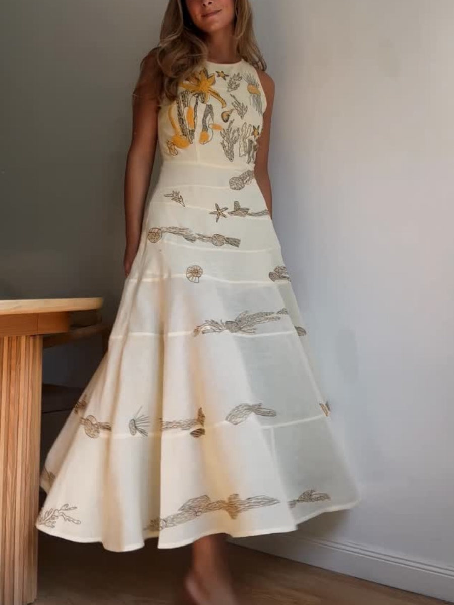 LINEN JELLYFISH DRESS