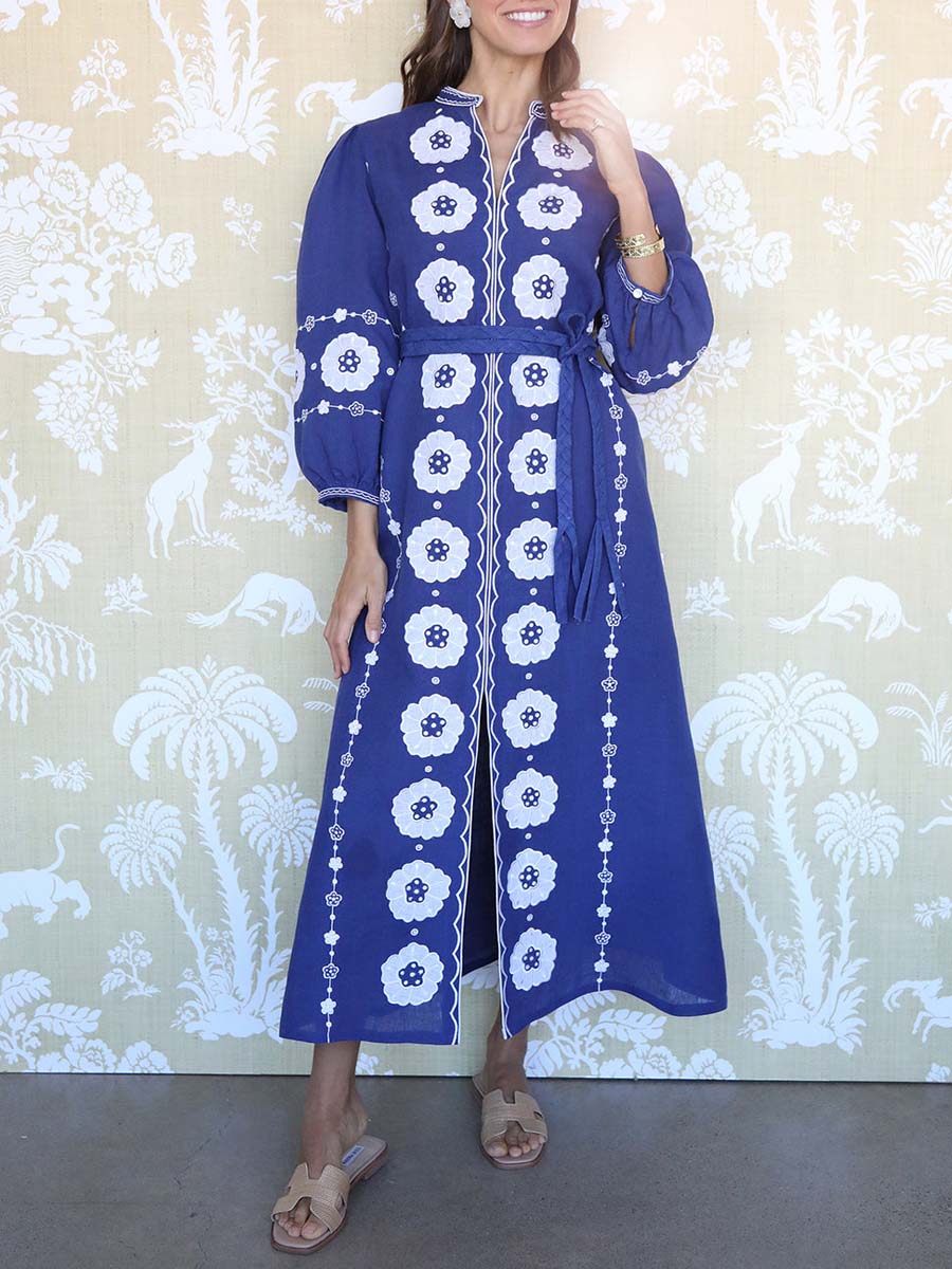 Linen Kaftan With Belt