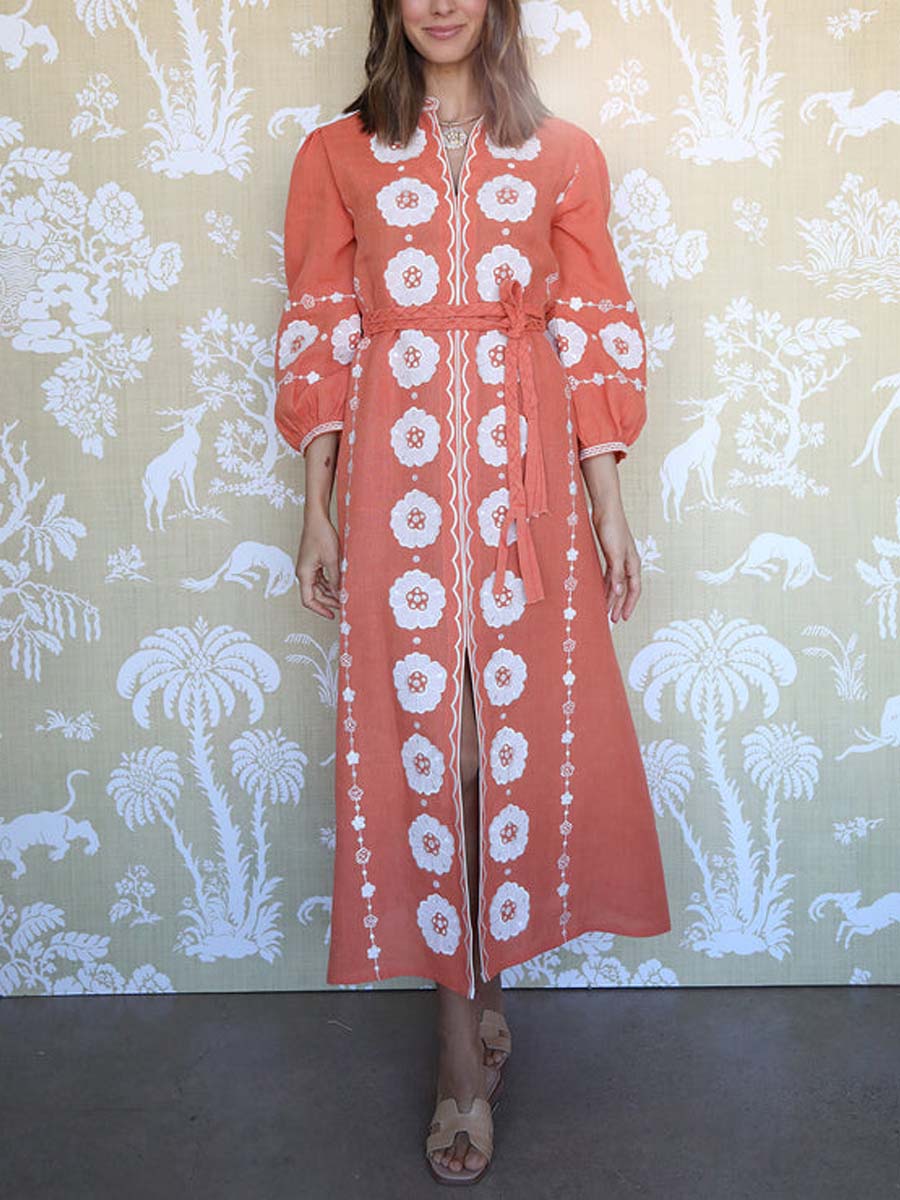 Linen Kaftan With Belt