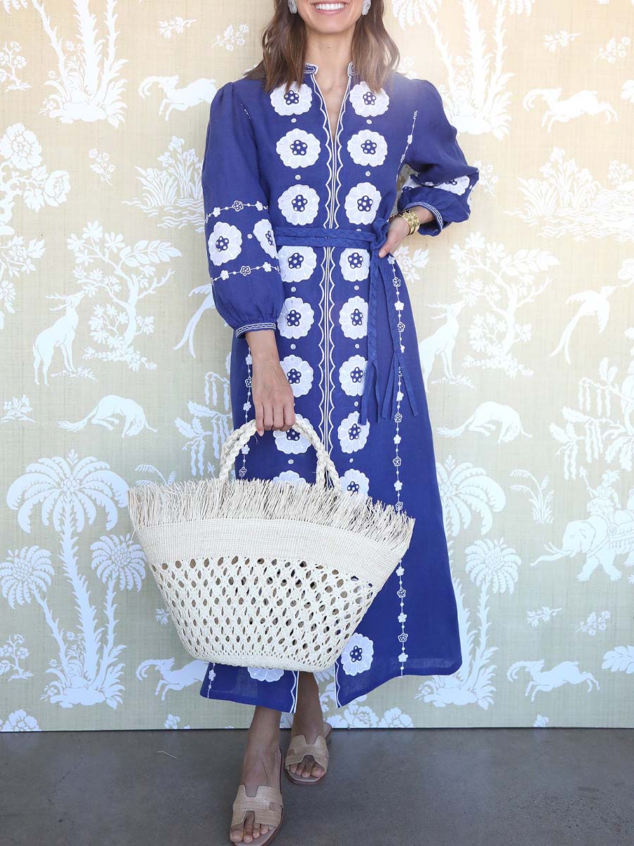 Linen Kaftan With Belt