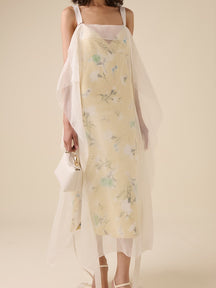 V-Neck Slip Midi Dress