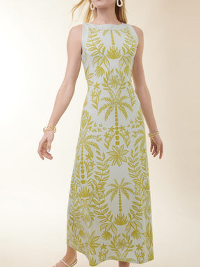 Palm Floral Midi Dress