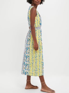 Goldenrod Chintz Stripe Dress