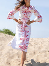 Embroidered Linen Kaftan