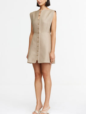 Fitted Waist Mini Dress