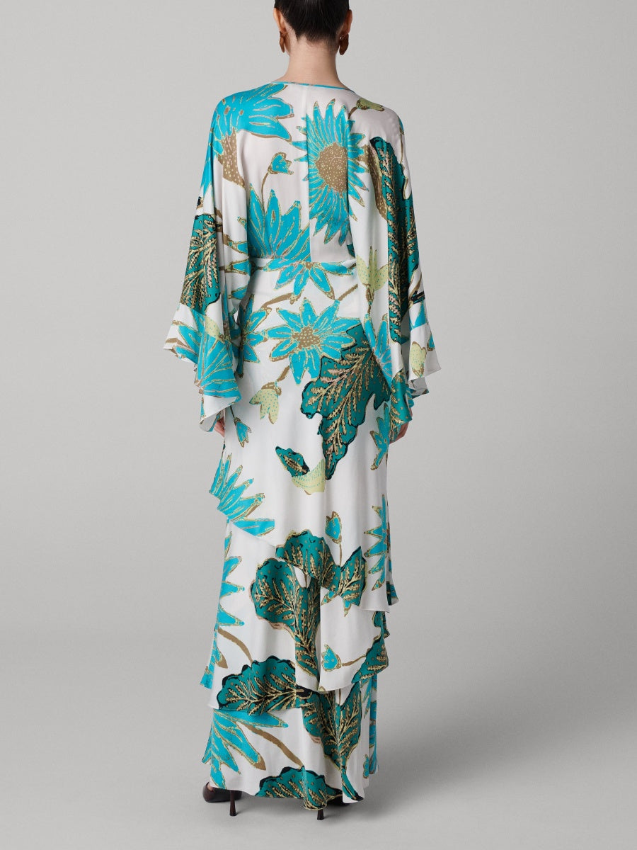 Deep V-neckline Maxi Dress