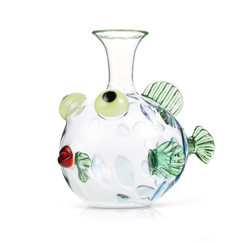 Handblown Glass Octopus Dotfish Decanter
