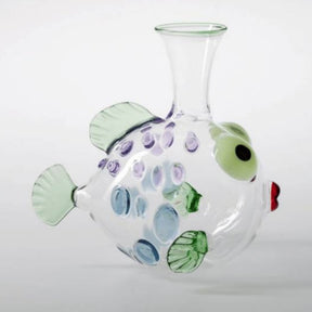 Handblown Glass Octopus Dotfish Decanter