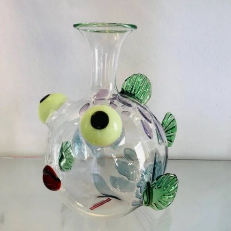 Handblown Glass Octopus Dotfish Decanter
