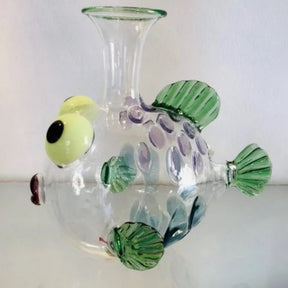 Handblown Glass Octopus Dotfish Decanter