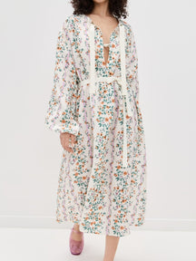 Stripe Floral Print Dress